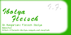 ibolya fleisch business card